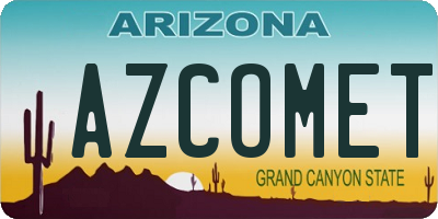 AZ license plate AZCOMET