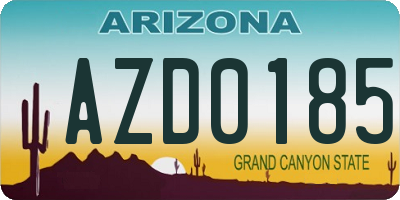 AZ license plate AZD0185