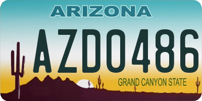 AZ license plate AZD0486