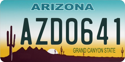 AZ license plate AZD0641