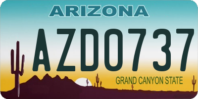 AZ license plate AZD0737