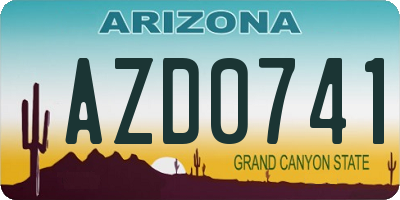 AZ license plate AZD0741