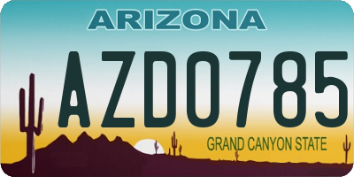 AZ license plate AZD0785