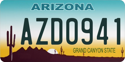 AZ license plate AZD0941