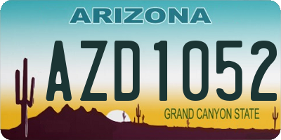 AZ license plate AZD1052