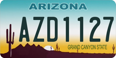AZ license plate AZD1127