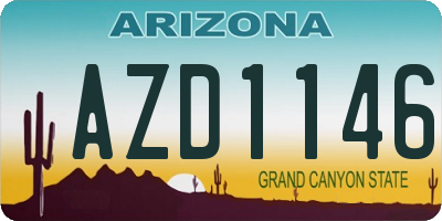 AZ license plate AZD1146