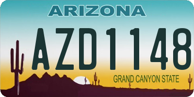 AZ license plate AZD1148