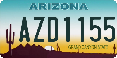 AZ license plate AZD1155