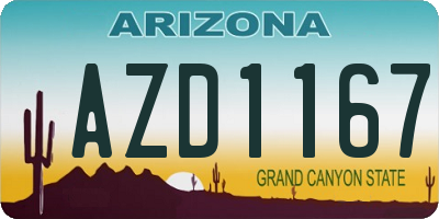 AZ license plate AZD1167