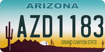 AZ license plate AZD1183
