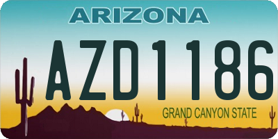 AZ license plate AZD1186
