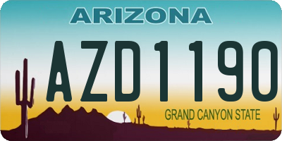 AZ license plate AZD1190