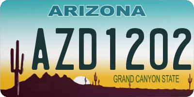 AZ license plate AZD1202