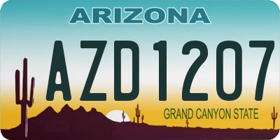 AZ license plate AZD1207