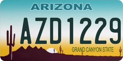 AZ license plate AZD1229