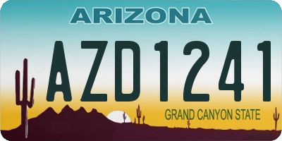 AZ license plate AZD1241