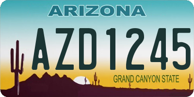 AZ license plate AZD1245