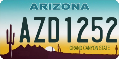 AZ license plate AZD1252