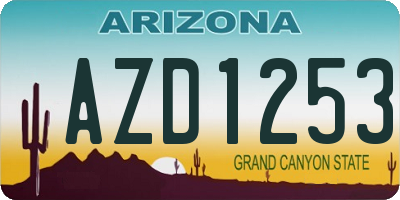 AZ license plate AZD1253