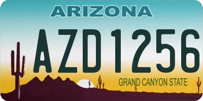 AZ license plate AZD1256