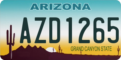 AZ license plate AZD1265