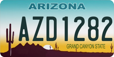 AZ license plate AZD1282