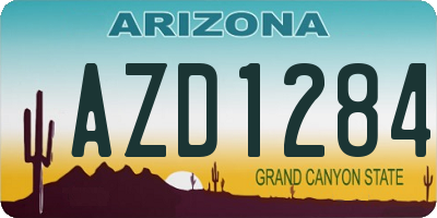 AZ license plate AZD1284