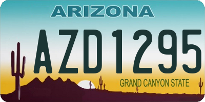 AZ license plate AZD1295