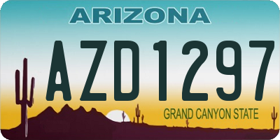 AZ license plate AZD1297