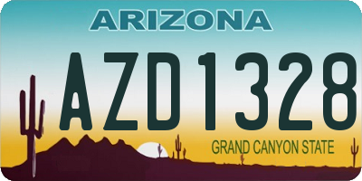 AZ license plate AZD1328