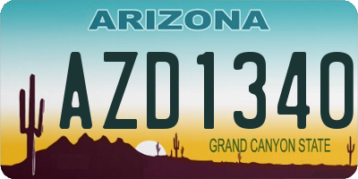 AZ license plate AZD1340