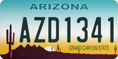 AZ license plate AZD1341
