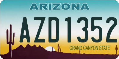 AZ license plate AZD1352