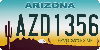 AZ license plate AZD1356