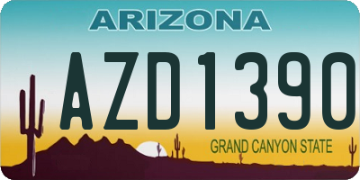 AZ license plate AZD1390