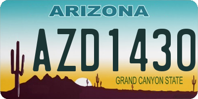 AZ license plate AZD1430