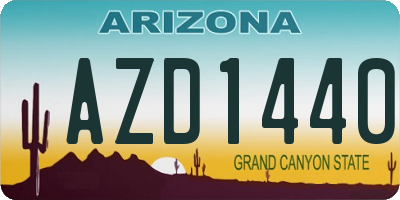 AZ license plate AZD1440