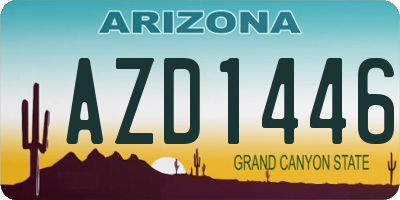 AZ license plate AZD1446