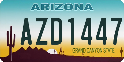AZ license plate AZD1447