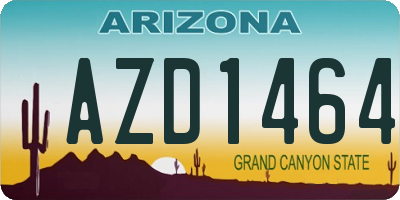 AZ license plate AZD1464