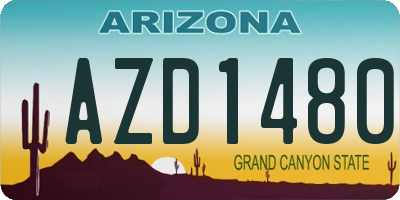 AZ license plate AZD1480