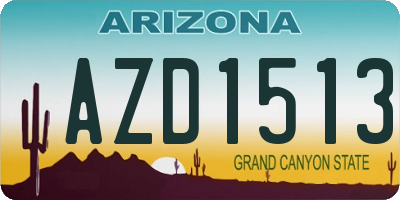 AZ license plate AZD1513
