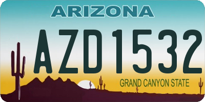 AZ license plate AZD1532