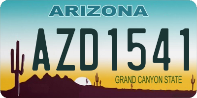 AZ license plate AZD1541