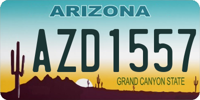 AZ license plate AZD1557