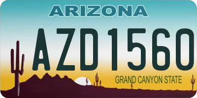 AZ license plate AZD1560