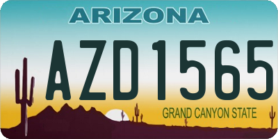AZ license plate AZD1565
