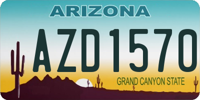 AZ license plate AZD1570