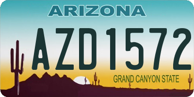 AZ license plate AZD1572